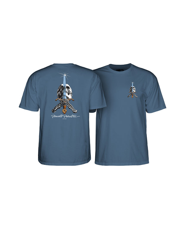 Powell Peralta - Skull & Sword T-Shirt Indigo Blue